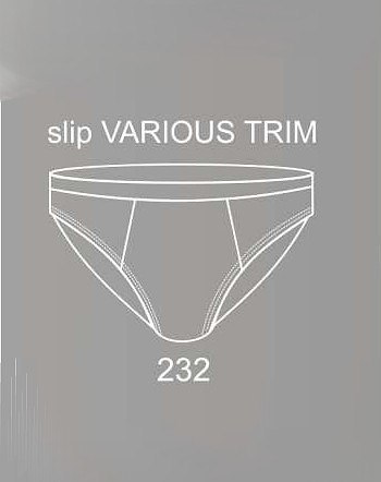 Slipy Cornette Various Trim 232/125 M-2XL Cornette