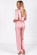 Piżama Momenti Per Me Classic Look dł/r pink S-XL rozpinana damska Momenti Per Me