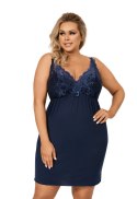 Lucia granatowa plus size - koszulka nocna