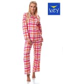 Piżama Key LNS 437 B23 dł/r Flanela 2XL-4XL rozpinana Key