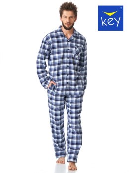 Piżama Key MNS 426 B23 dł/r Flanela 3XL-4XL rozpinana męska Key