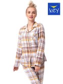 Piżama Key LNS 448 B23 Flanela 2XL-4XL rozpinana damska Key