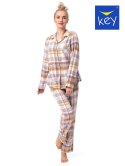 Piżama Key LNS 448 B23 Flanela 2XL-4XL rozpinana damska Key