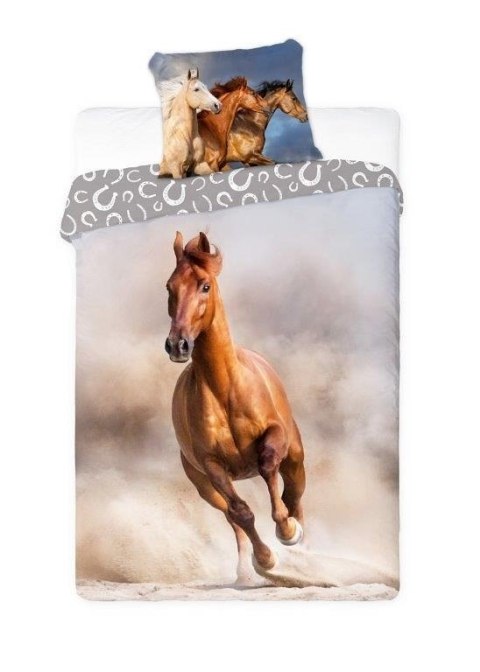 Komplet pościeli Faro Horses 006 Gniady 140x200 Faro