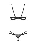 Komplet Obsessive Nutris Half-Bra & Crotchless Thong Obsessive