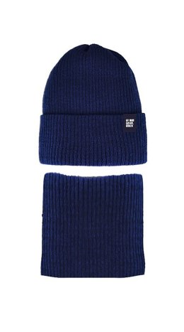 Komplet AJS 48-440 Czapka+tuba/komin chłopięcy AJS