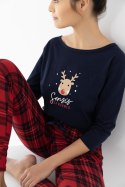 Piżama Sensis Lucy 3/4 Christmas S-XL Sensis