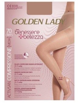 Rajstopy Golden Lady Benessere Bellezza Compressione Media 70 den 2-5 Golden Lady